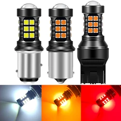 2pcs S25 1156 P21W BA15S LED 1157 BAY15D BAU15S PY21W T20 LED 7440 7443 W21W 3157 3057 P27/7W Led Bulbs for Turn Signal Light