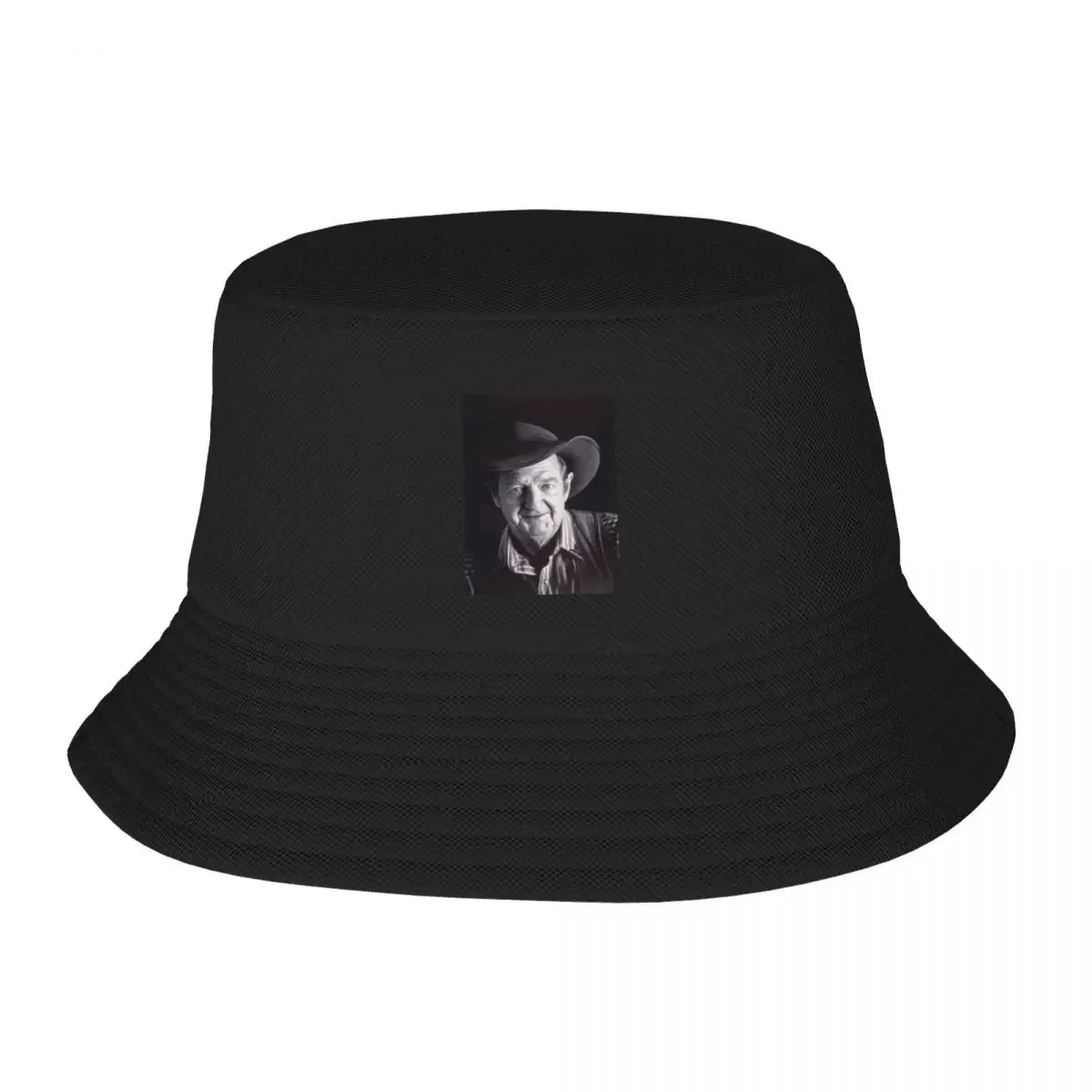 Slim Dusty- Black & White Bucket Hat custom Hat derby hat Ball Cap Women's Men's