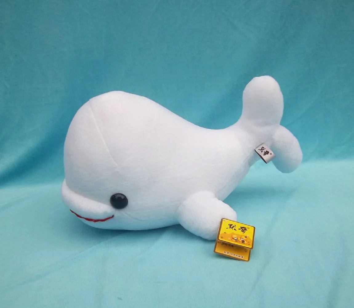 

big lovely plush toy stuffed big head whale pillow white dolphin doll birthday gift about 43cm