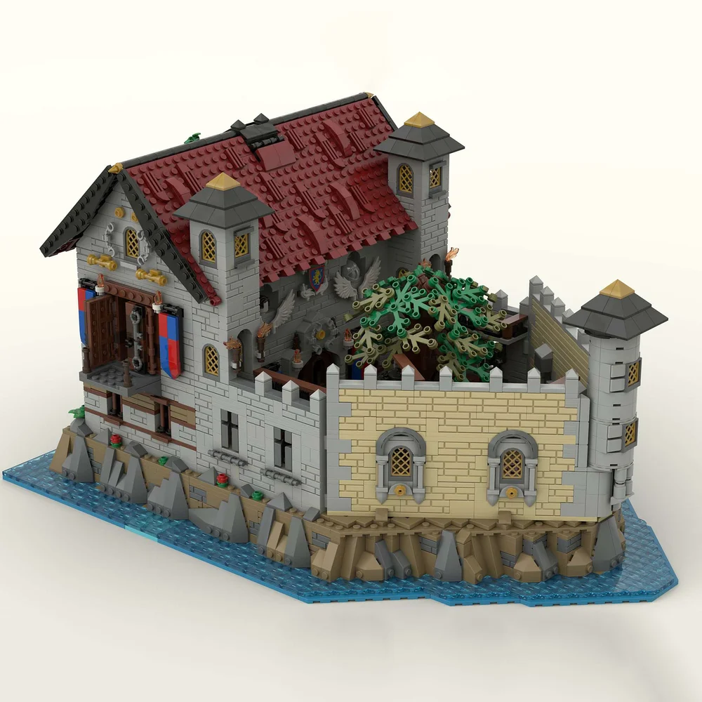 Bloques de construcción MOC para niños, juguete de ladrillos para armar Castillo de prisión Medieval de Annecy, ideal para regalo de cumpleaños, código 3529, piezas