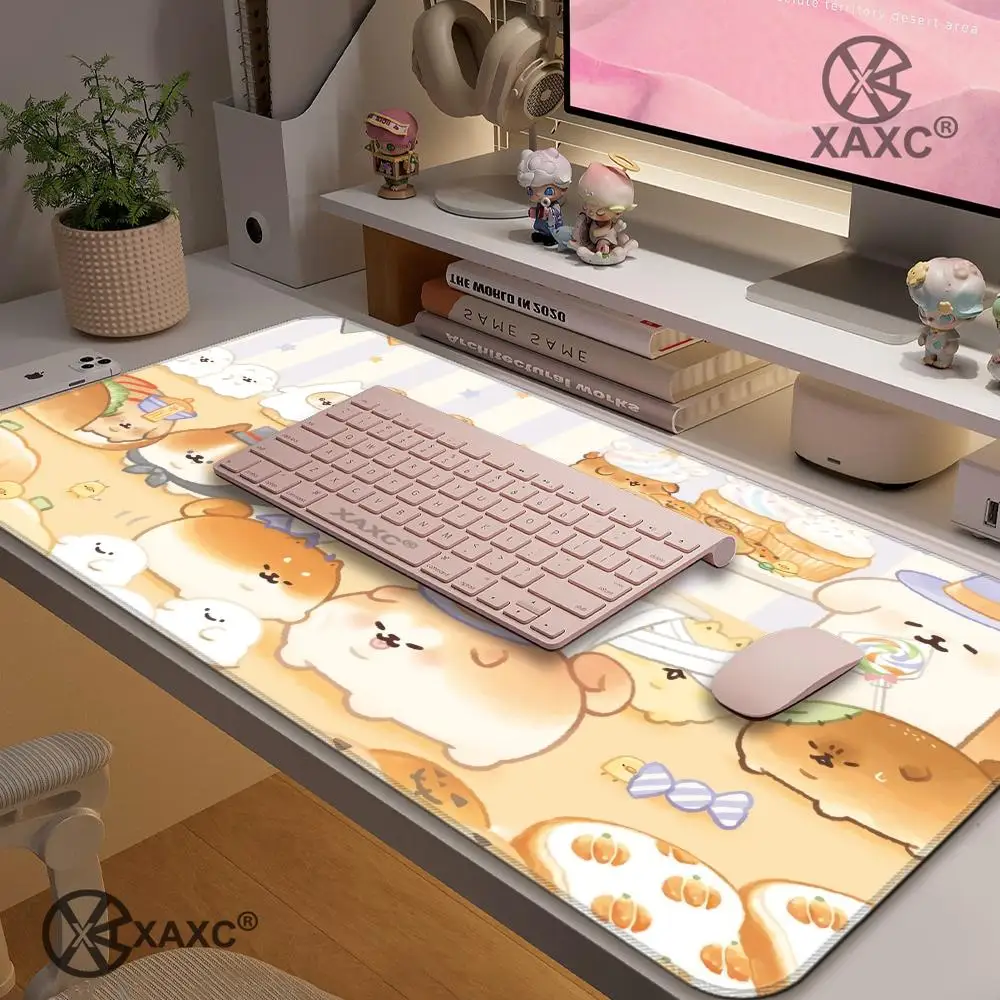 Cute Bread Dog XAXC Mouse Pad large keyboard mouse desk pad non-slip rubber gaming mouse pad laptop mouse carpet