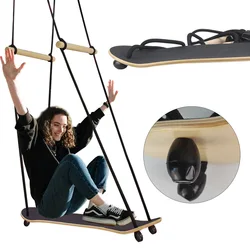 Skate Surf Swing Jardim ao ar livre Pátio interior Móveis Crianças Adulto Swing Portable Lazer Pendurado Madeira Swing