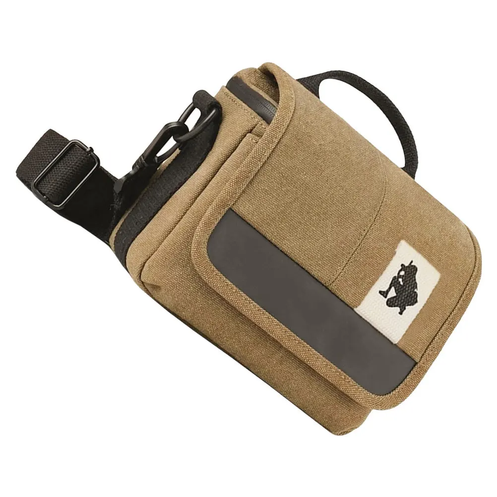 Camera Bag Canvas Waterproof Multi-Functional Stylish Portable Shoulder Strap Camera Case Protector Pouch Outdoor Storage Small