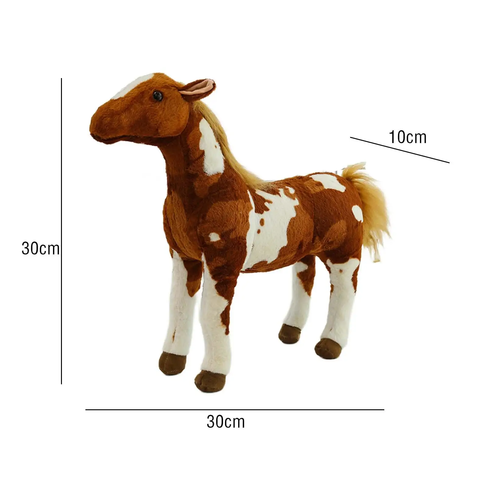 Paard pluche kussen paard pluche knuffeldier, woondecoratie, knuffelbaar paard pop paard knuffel voor kinderen kindercadeau