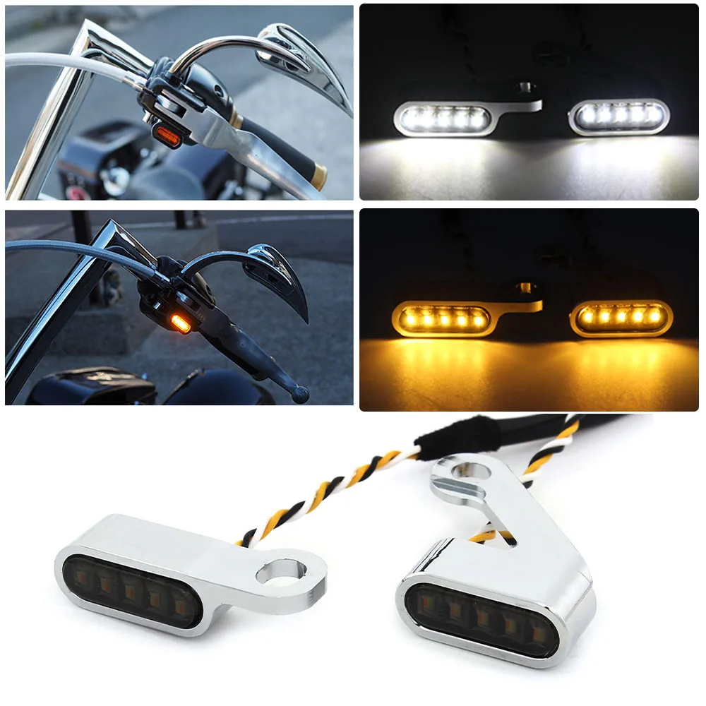 

Motorcycle Part LED Turn Signal Indicators Amber Running Lights Lamp For Harley Davidson Sportster XL 1200 883 72 48 04-22