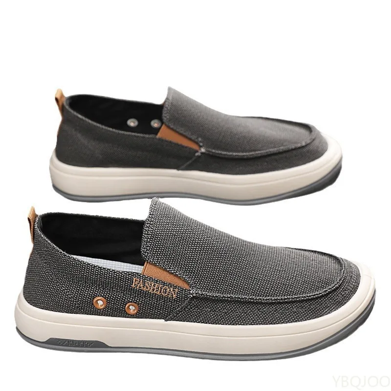 Spring summer new casual comfortable men's shoes trendy versatile boat shoes breathable wear-resistant lightweight canvas shoes