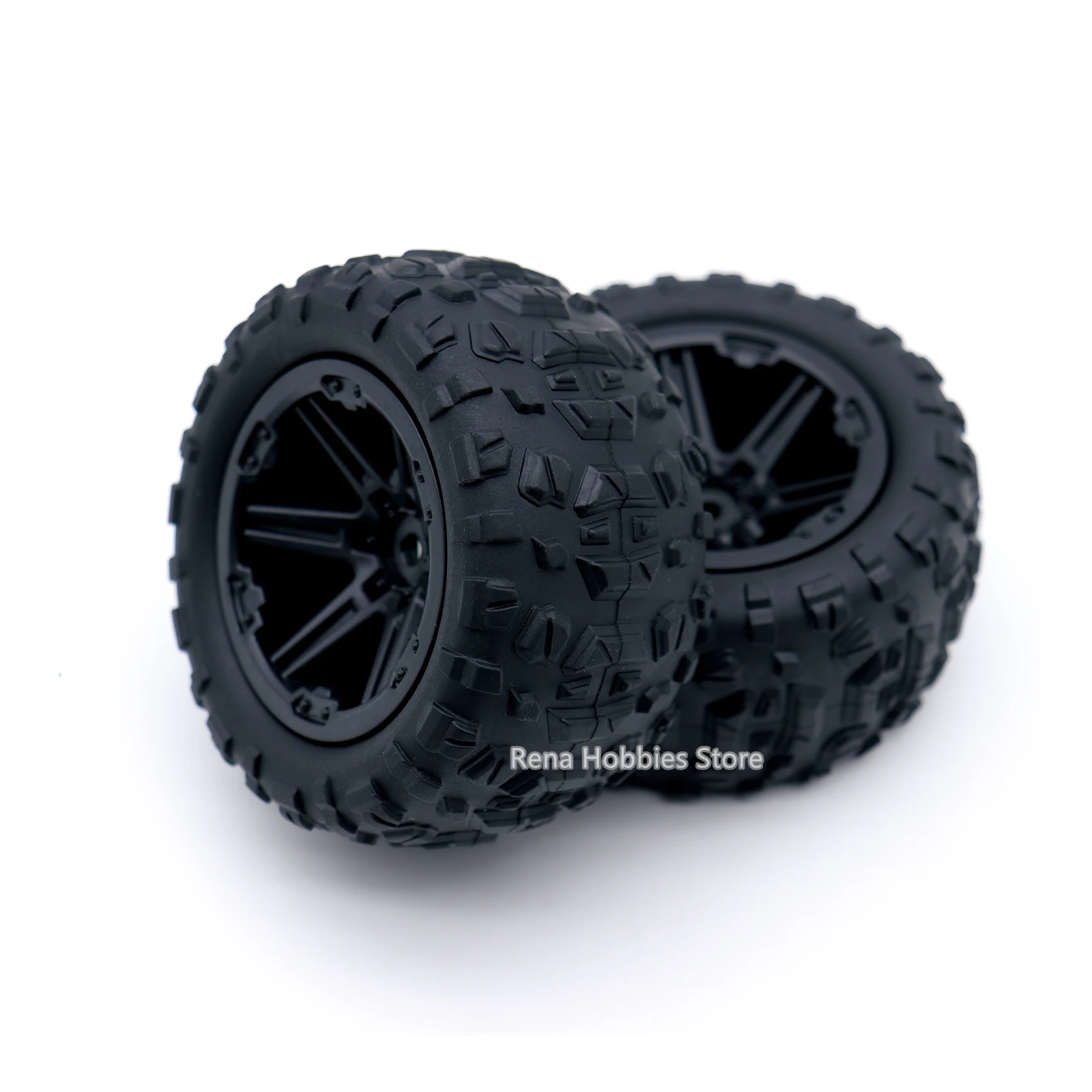 4PCS 85mm Rubber RC Tires 12mm Hex For WLTOYS 144001 MJX Hyper Go 14210 HOSPEED RC Car Monster Truck Wheels Upgrade Parts