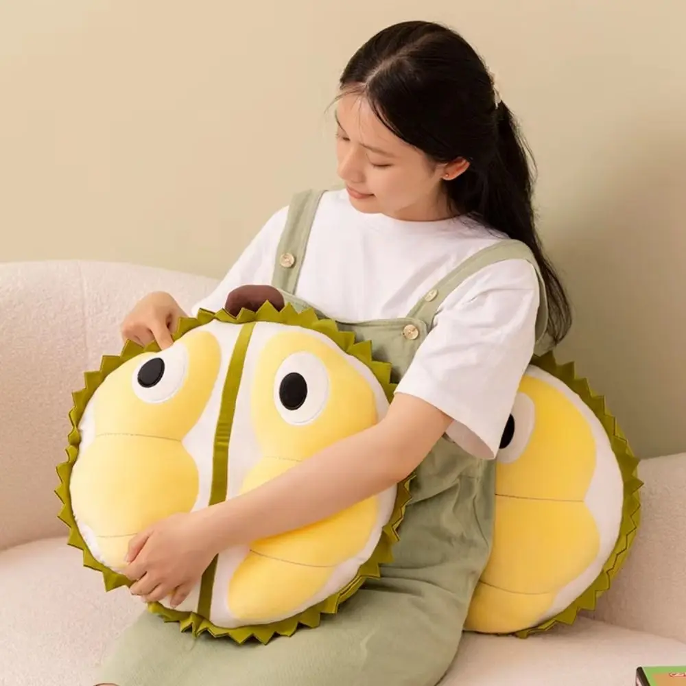 Fluffy Durian Plush Toy Collection Appease Fruit Durian Plush Pillow 45cm Soft Durian Plush Throw Pillow Kids Holiday Gifts