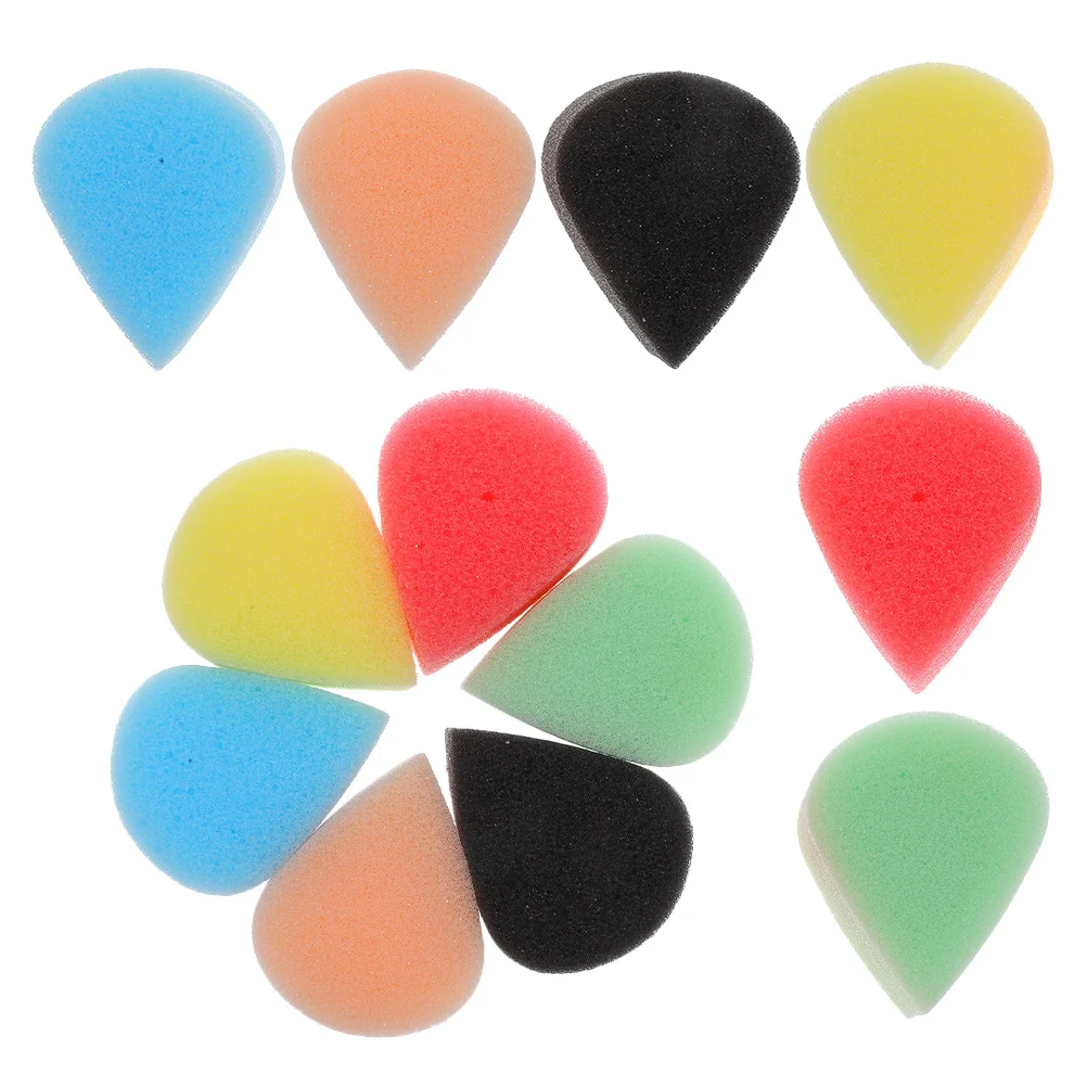 

12pcs Facial Painting Sponges Water Drop Shape High Density Safe For Kids Art Craft Supplies Halloween Body Makeup Multi Color