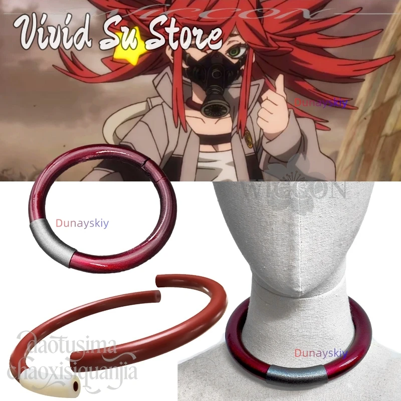 Anime GACHIAKUTA 3D Polylactic Acid Necklace Rudo Zanka Nijiku Enjin Cosplay Choker Props Accessories Christma Halloween Party