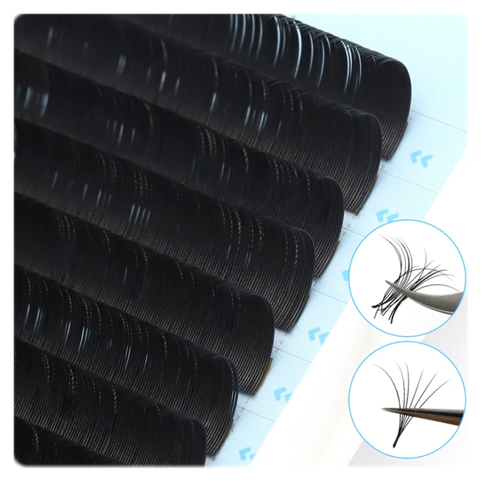 AGUUD 16 Rows Russian Volume Lashes Matte Black Cashmere Eyelashes For Extension Makeup False Mink Individual Eyelash Extensions