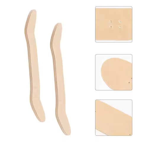 2Pcs Finger Skateboards Wooden Fingerboard Blank Design Anti Slip Surface Fingerboard Deck Mini Skateboard DIY Finger Training