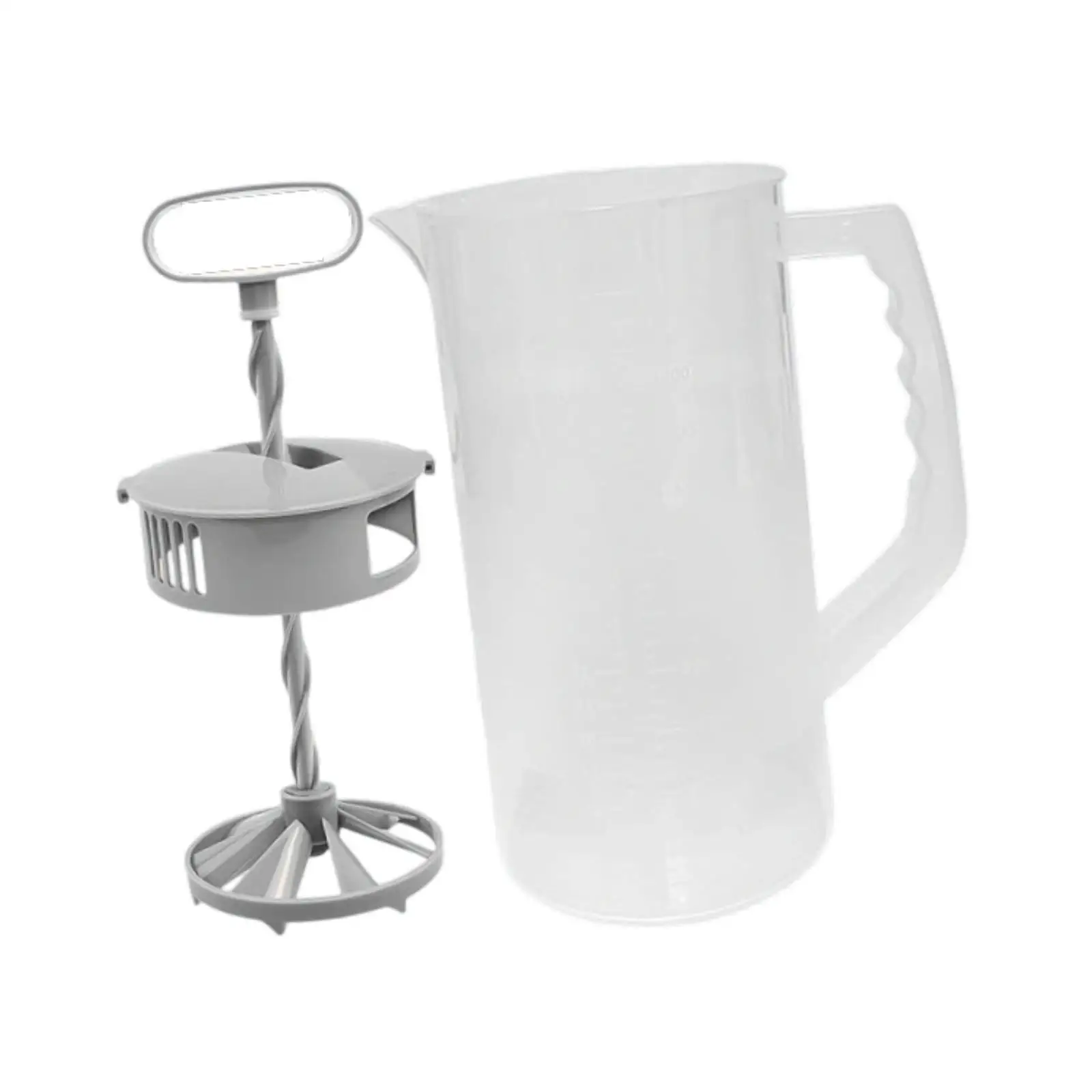 Clear PP Water Pitcher with Lid 2000ml Angled Blade Adjustable Mixer Easy Juice Container for Home Parties Kitchen Use