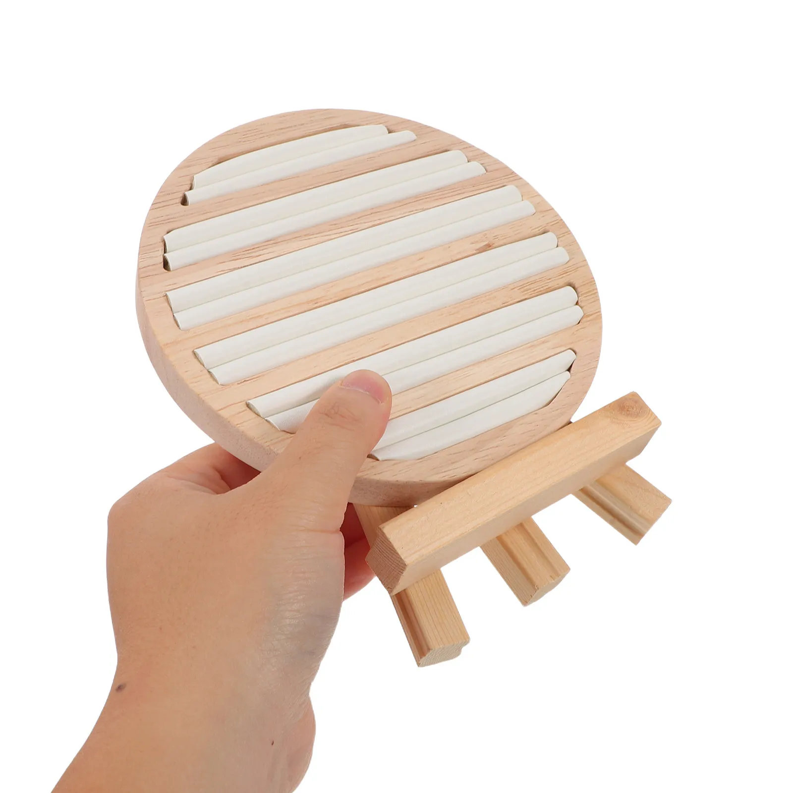 

1 Set Wood Jewelry Display Tray Elegant Ring Holder Organizer Tray for Rings Earrings Small Trinket Storage for Home Shop