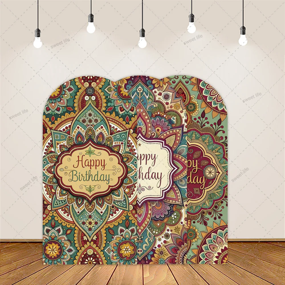 

Art Color Flower Arch Background Cover For Birthday Party Fabric Cover Party Decoration Photography Background