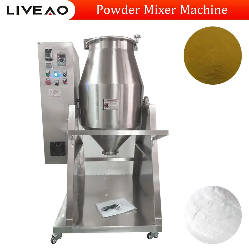 Factory Supply Powder Granule Mixer Powder Small 304 Stainless Steel Drum Mixer