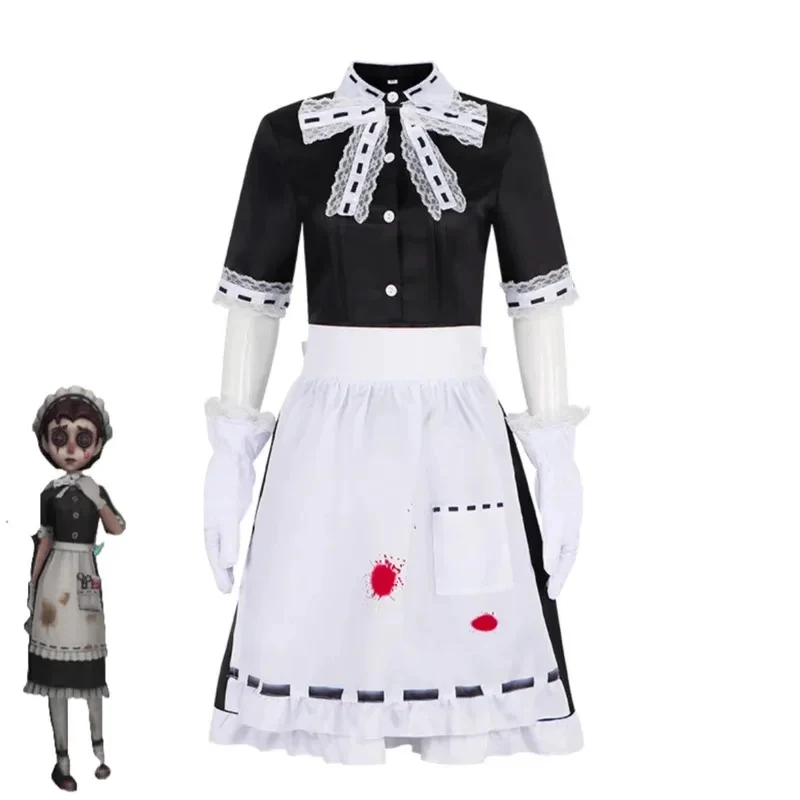 

Game Identity Ⅴ Emily Dyer Doctor Cosplay Costume Lydia Jones Banquet Maid Dress Apron Uniform Woman Cute Halloween Suitv; FD1;6