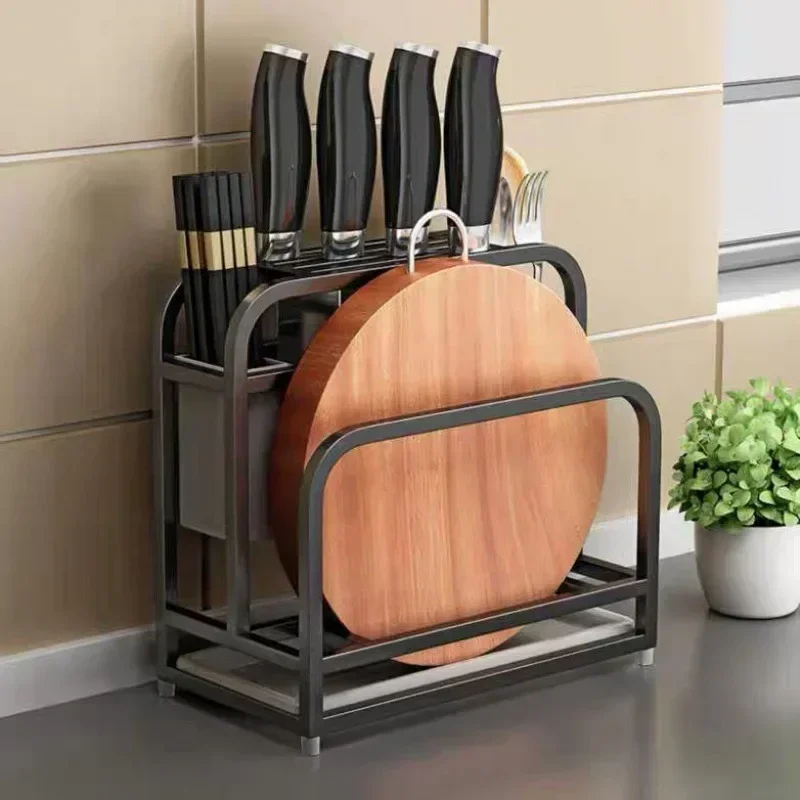 Stainless steel knife holder, cutting board, knife storage rack, kitchen utensils