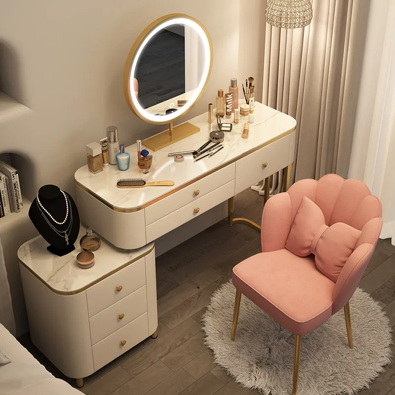 

Makeup Table Woman Dressing Table with Mirror Dressers Clearance Dresser Room Drawers Make Up Station Toiletries Cabinet Storage