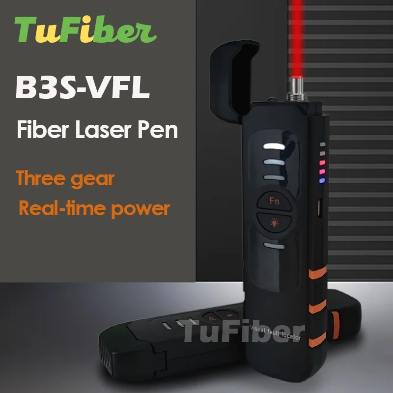 Optical Fiber Laser Test Pen, Adjustable Red Light Source, Lighting Pen, USB Charging, New, 10KM, 15KM, 20KM, 30KM