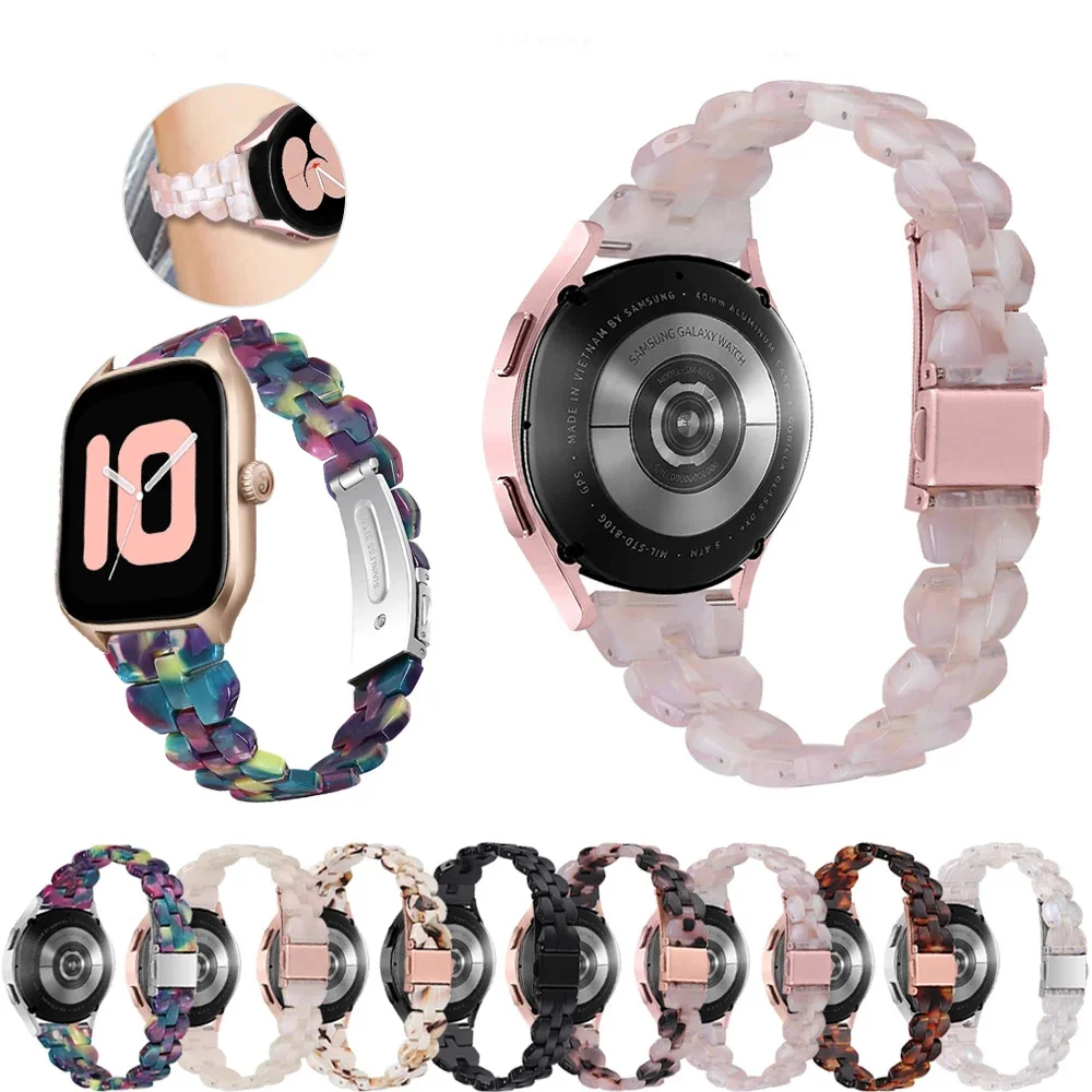 20mm Resin Strap For Garmin Vivoactive 5/3 Venu SQ 2/2 Plus Forerunner 245/645/55/158 Watch Band Easy Fit Bracelet Wristband