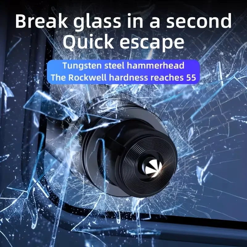 Car Escape Tool - 2-in-1 Window Breaker & Seatbelt Cutter, Life-Saving Vehicle Safety Hammer, Auto Glass Breaker for Emergencies