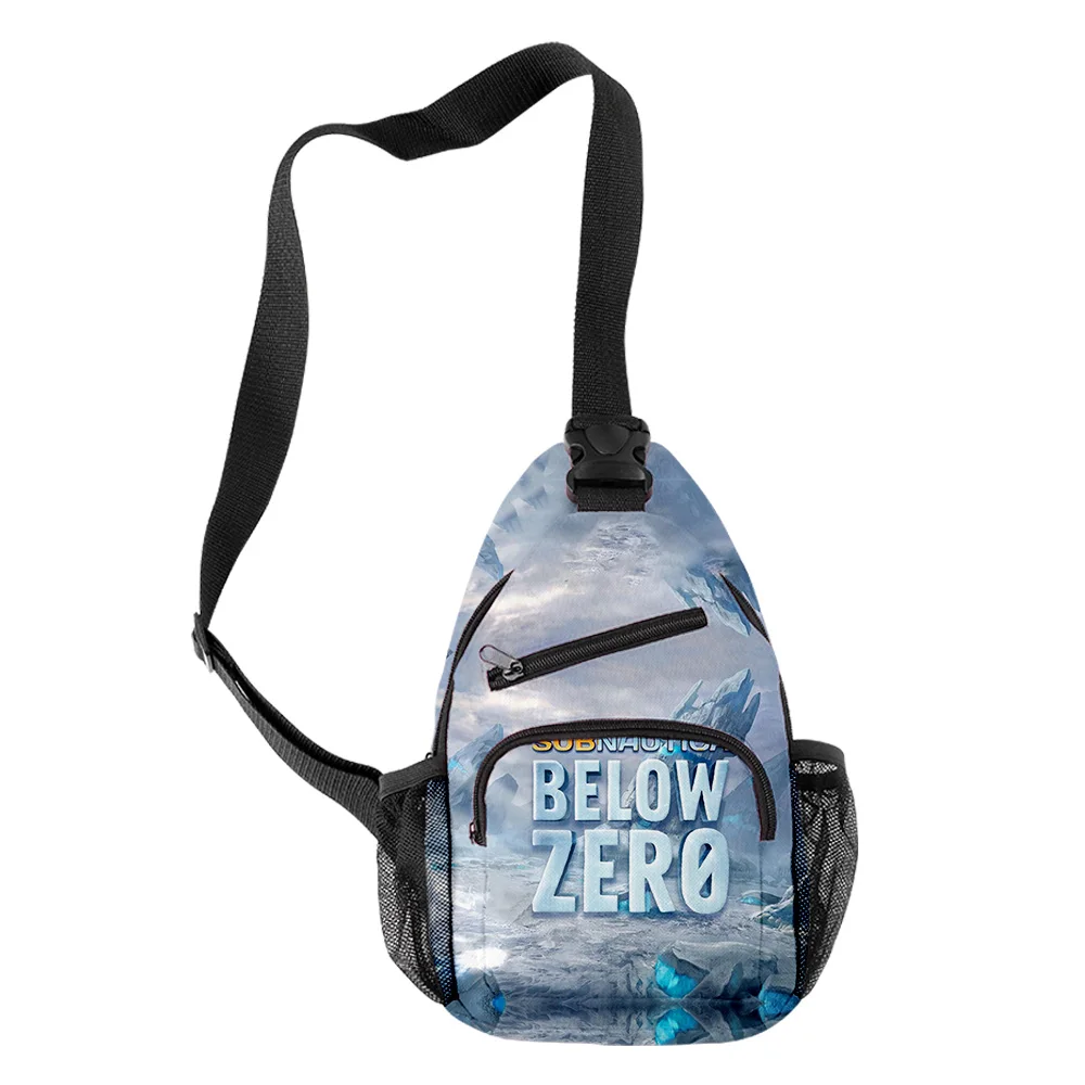 Cartoon Cool Subnautica Below Zero Crossbody Chest Bags Oxford Waterproof Boys/Girls Sports Travel Bags 3D Print Shoulder Bags