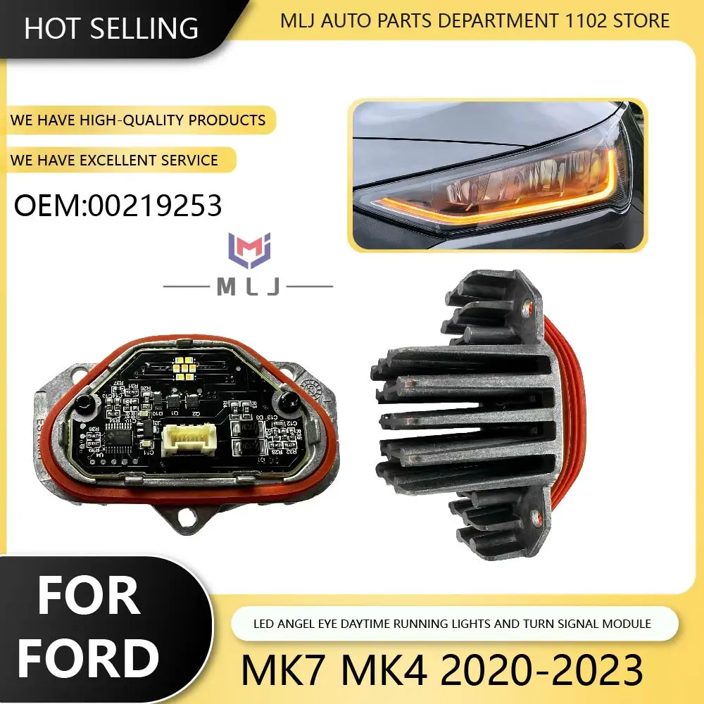 

FOR 2020-2023 Ford MK7 MK4 H1BZ-14B284-B 00219253 Car Accessories DRL Module Angel Eyes LED Light Source Module white yellow