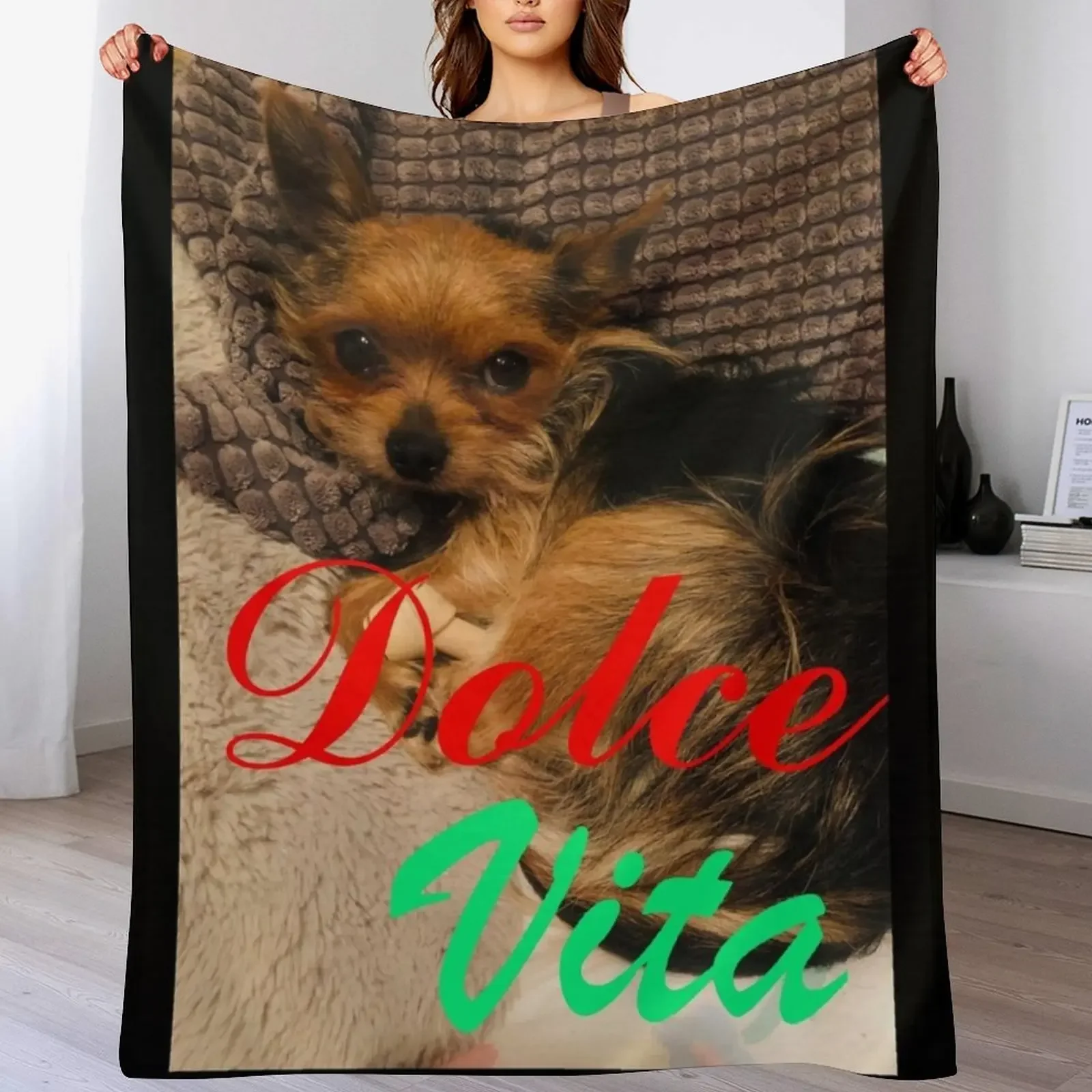 

Dolce Vita Throw Blanket funny gift heavy to sleep Extra Large Throw Furry Blankets