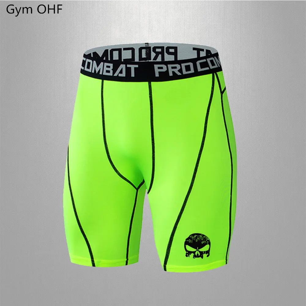 Men Shorts Gym Shorts Compression Running Short Sport Training Quick-Drying Bottoms Printing Fitness Jogging Workout Short Pant