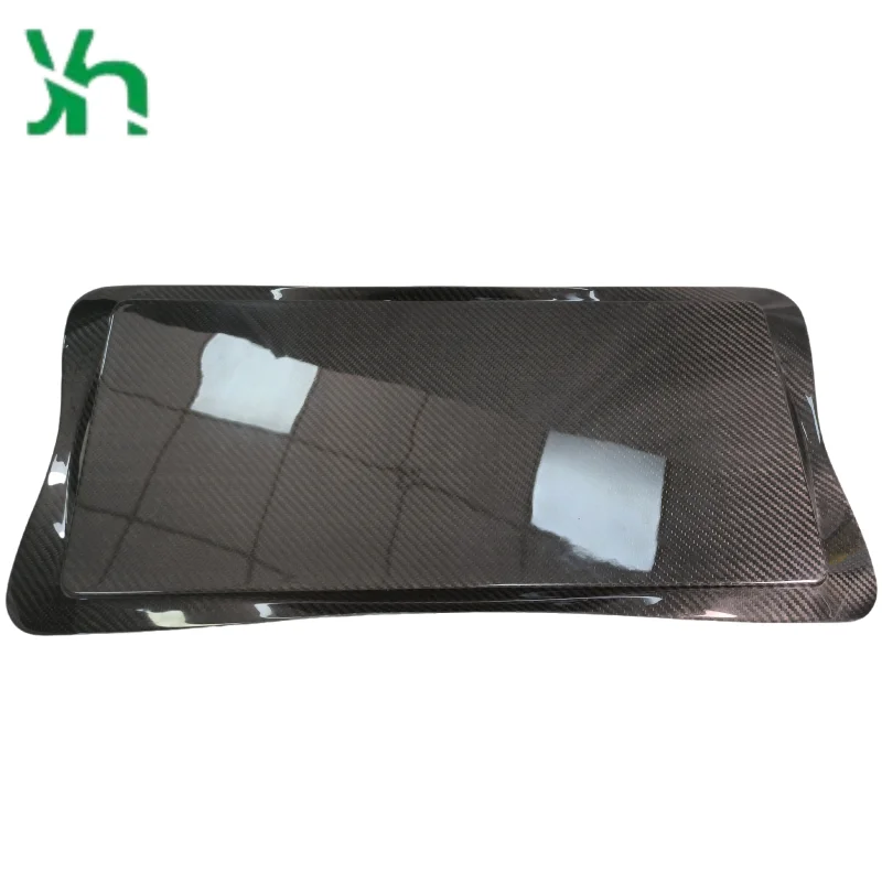 Bandeja de fibra de carbono seca 3K 30x25 cm, patrón de tejido mixto, placa forjada única