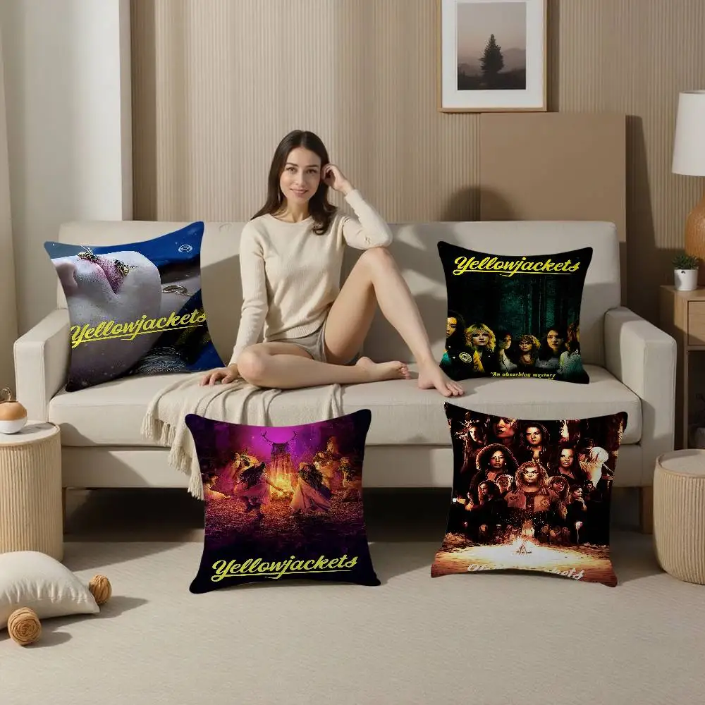 Psychological Horror Series Yellowjackets Pillow Cover for Bedroom Room and Living Room Sofa Decorative Cushion Cover