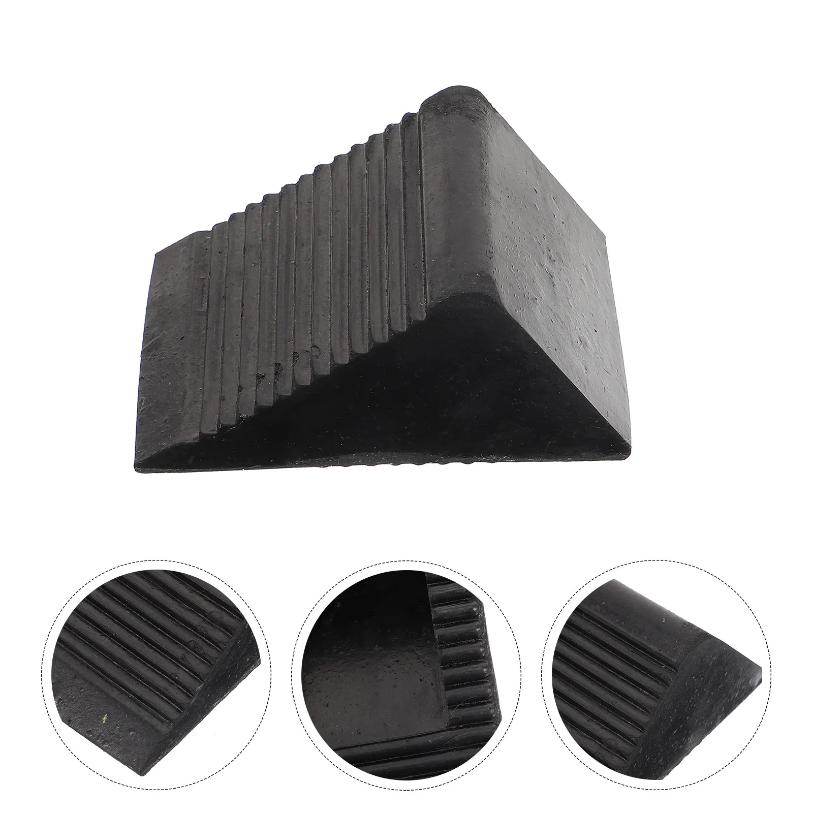 

Chock Block for Truck Wheel Ramp Pad Rubber Stop Control Tire Anti-blocking Travel