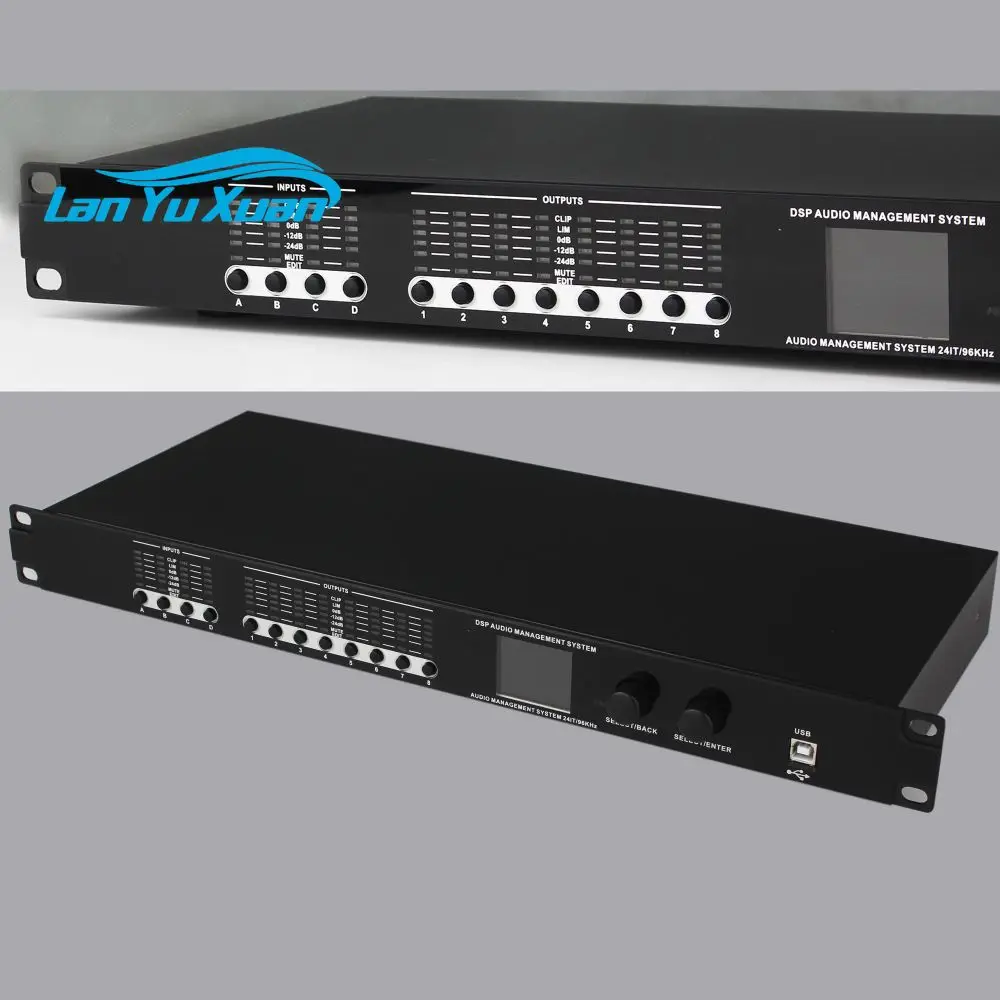 

2026 Audio Processor Dsp 4 in 8 Out Digital Audio Processor the Most Cost-Effective Professional Audio Processor