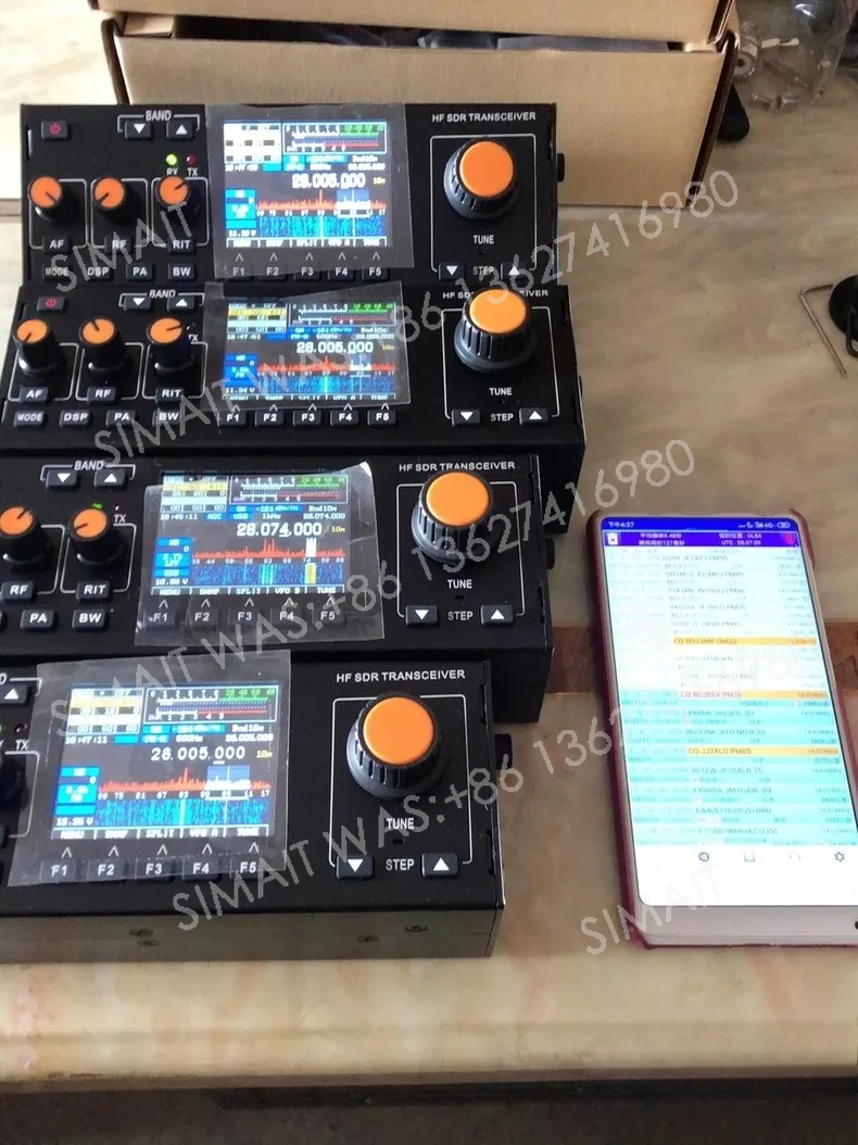 Portable Color Screen SDR Transceiver – RS-918 15W, Built‑in Battery & Mic, PTT, BNC Antenna, FT8 Ready (Android FT8CN)
