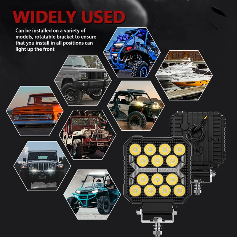 

AU28-4 Inch Car LED Work Light Strobe Headlight White Yellow Offroad Driving Light Spotlight For Truck Cars Suv Boat