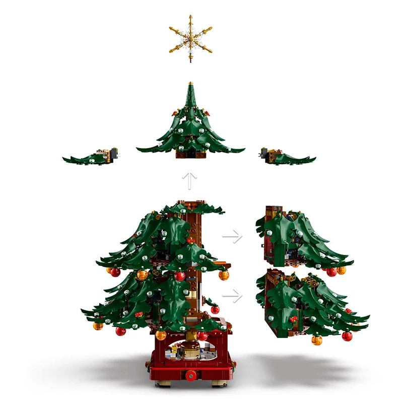 3171PCS Kerstthema DIY Familie Kerstboom Bouwstenen Kerst Woondecoratie Model Speelgoed Verjaardag Kerstcadeaus