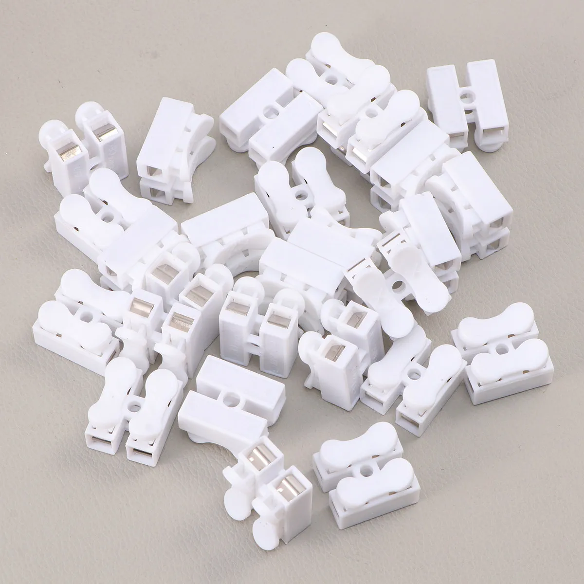

50Pcs Push Wire Terminal Block Connector Spring Type Quick Connect Reusable Universal Wiring Connector for Electronics
