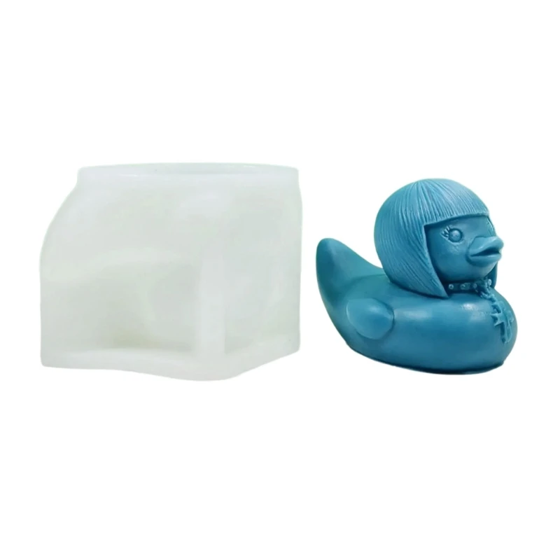 Punk Duck Silicone Mold Handmade Animal Making Soap Plaster Resin 97QE
