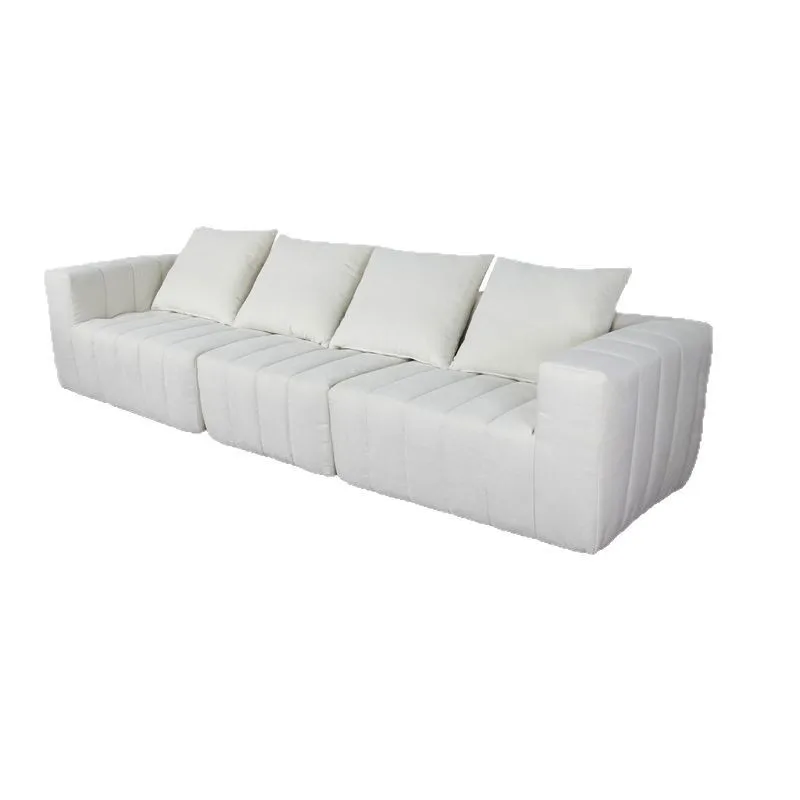 Modern Modular Sectional Sofa Set For Small Apartment &New Cream Cloud Mocha Fabric