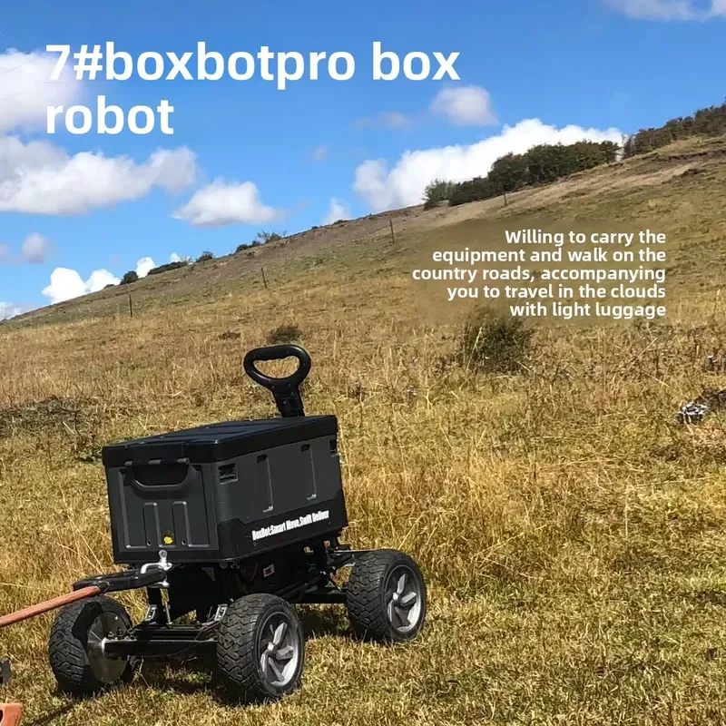Electric Camping Vehicle with Automatic Following Remote Control One-handed Operation 100-200kg Load Capacity