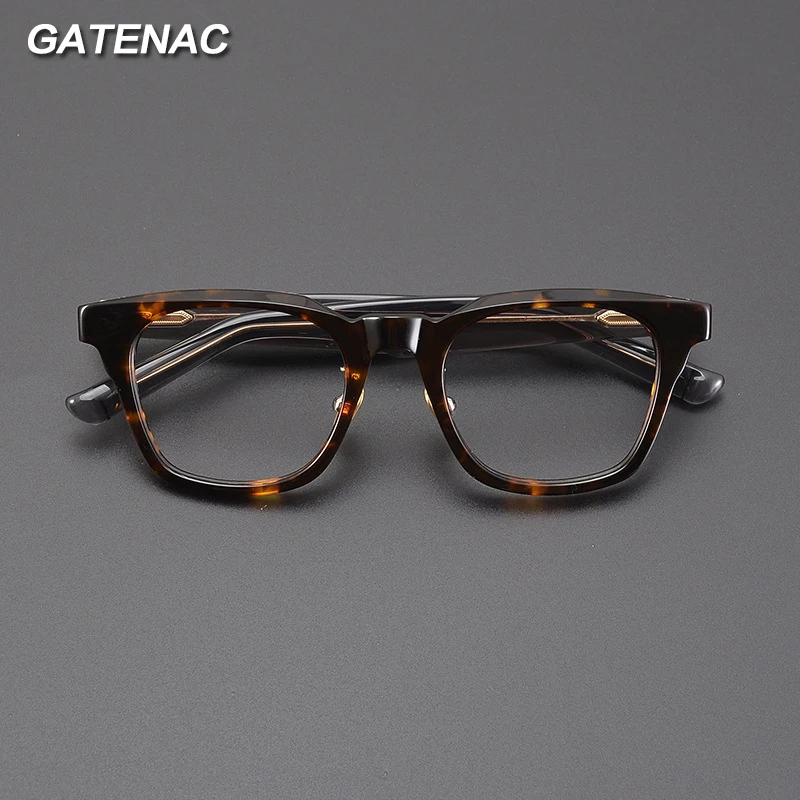 Vintage Acetate Glasses Frame Men Retro Quality Prescription Myopia Eyeglasses Frame Women Japan Luxury Brand Designer Eyewear