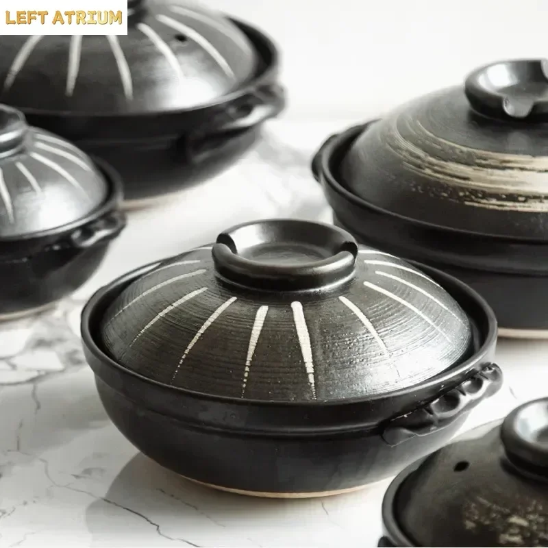 

1pc 900ML Ceramic Casserole Stew Pot Ceramic Enamel Soup Pot Durable Cooking Cookware For Home Restaurant Use Cooking Pot