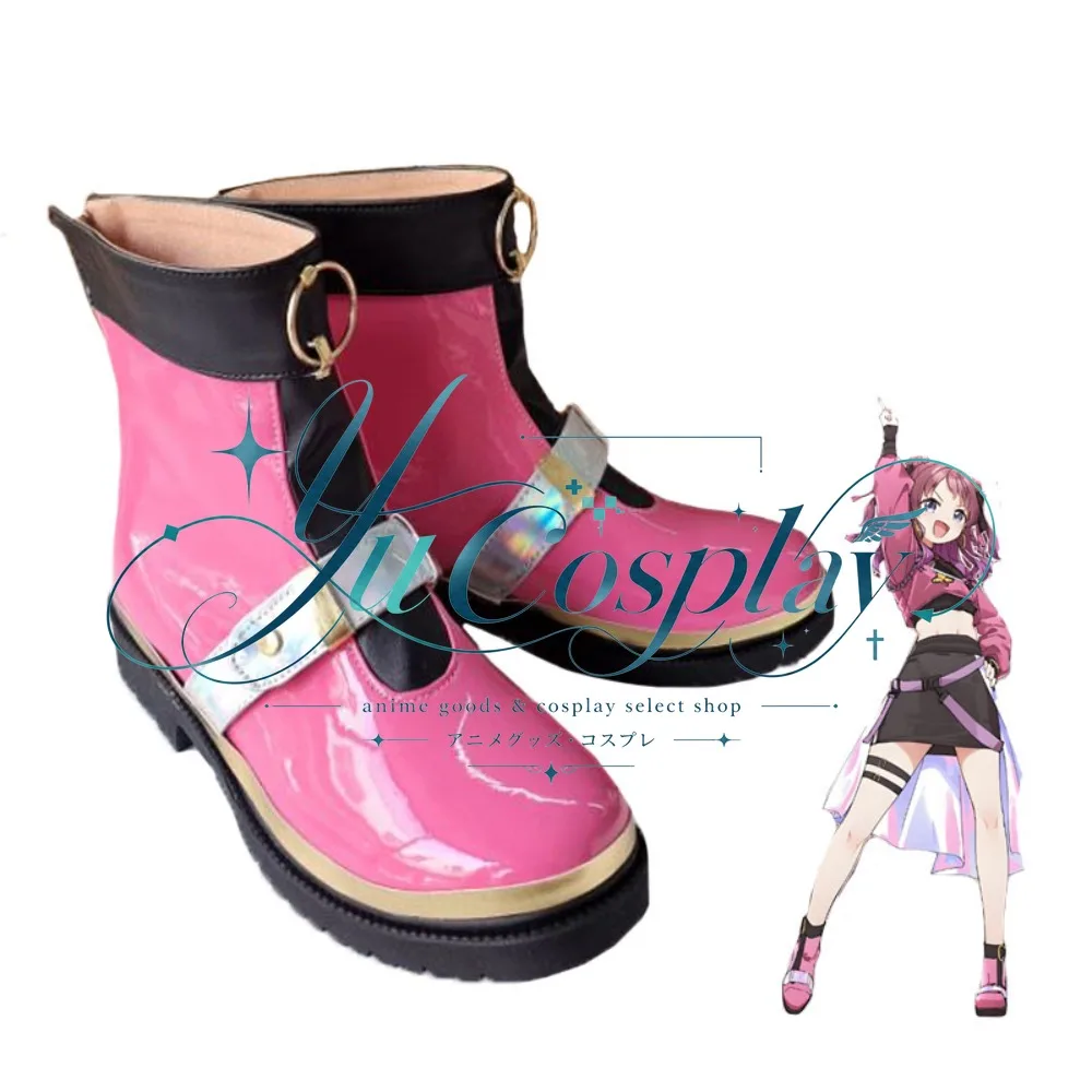 Saki Hanami Cosplay Shoes Custom Made Character Style Footwear Stage Design for Photography Event Collection