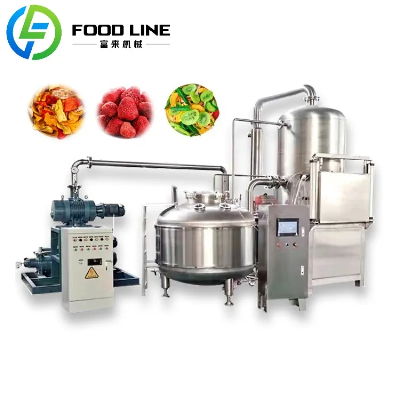 مقلاة كهربائية للوجبات الخفيفة الصحية معدات القلي الصناعية ذات الضغط المنخفض لإنتاج الأغذية