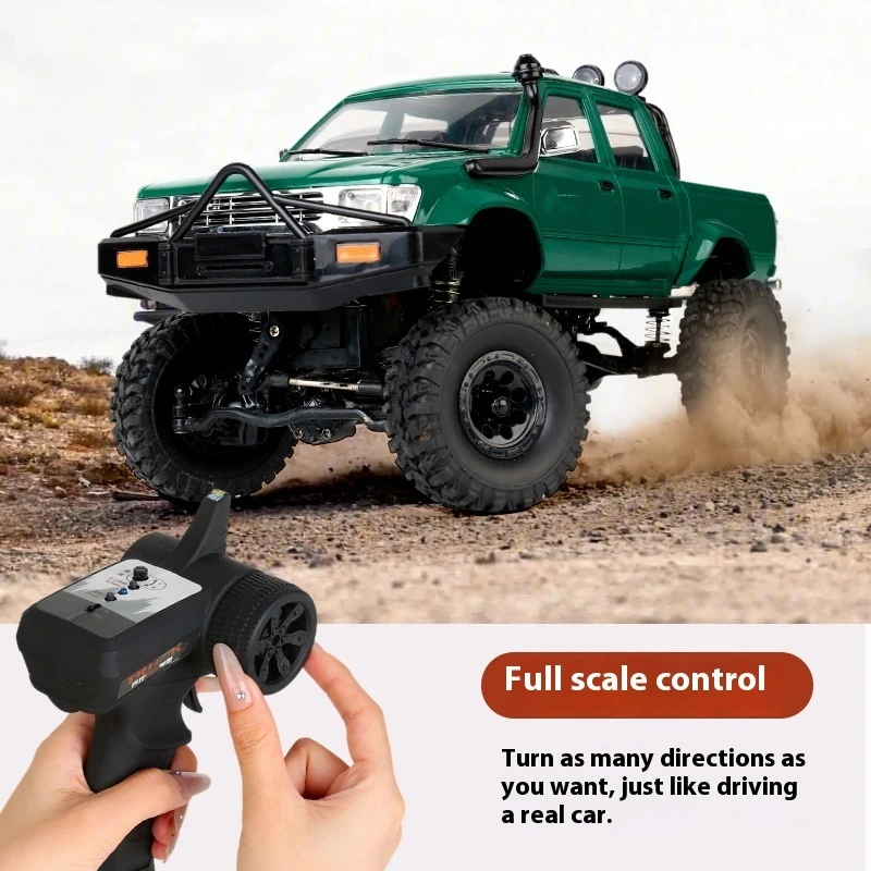 ของเล่นเด็กรีโมทคอนโทรลรถ C64-1 Toyota รถกระบะสี่ล้อไดรฟ์รถปีนเขา Off-Road สามารถดัดแปลงเป็นของขวัญ