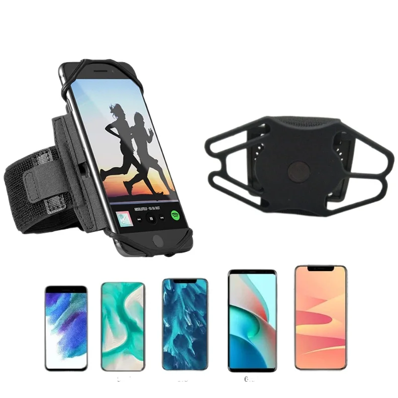 Outdoor Sports Phone Wristband Adjustable Arm Strap for Cycling Fitness Mobile Phone Case 2-pack