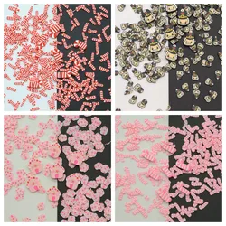 100g/Lot Polymer Clay Christmas Cane Red Pink Ginger House Soldier Sprinkles Lovely Confetti for Crafts Making, DIY