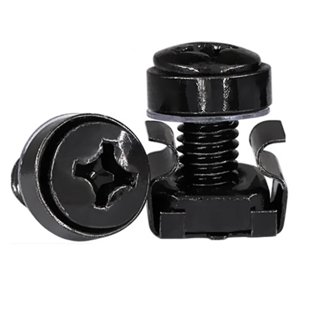 Computador Rack Mount Cage Parafusos e Anilhas, Rack Mount, Gabinete de Servidor, M6 x 16mm, 50pcs