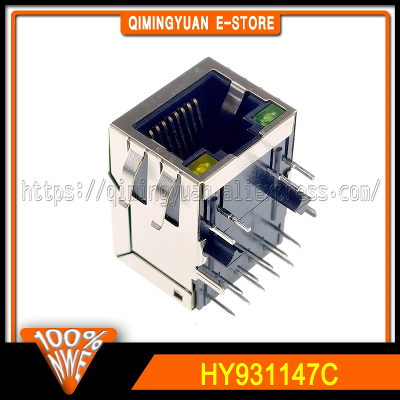 1~5PCS/LOT HY931147C HY931147 RJ45 Gigabit network transformer interface socket RJ45 with light 100% New Spot stock